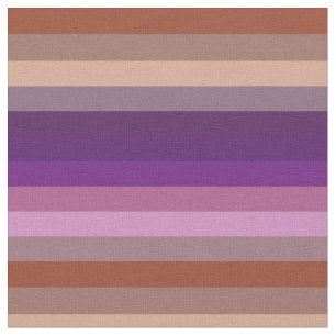 Retro Earth & Plum Horizontal Stripe Pattern Fabric