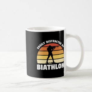 Retro Easily Distracted By Biathlon Biathlete Coffee Mug
