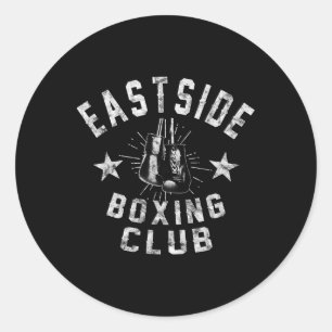 Retro East Side Boxing Club - Vintage Distressed Classic Round Sticker