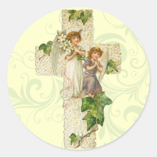 Retro Easter Angel Stickers