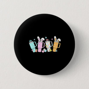 Retro Easter Day Stanley Tumbler Inspired Girls Ki 6 Cm Round Badge