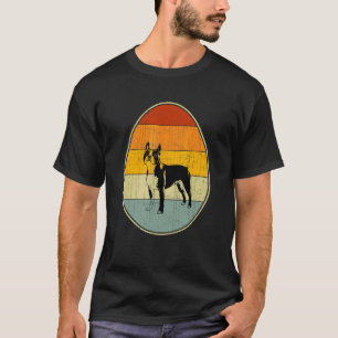 Retro Easter Egg Graphic Easter Day Boston Terrie T-Shirt