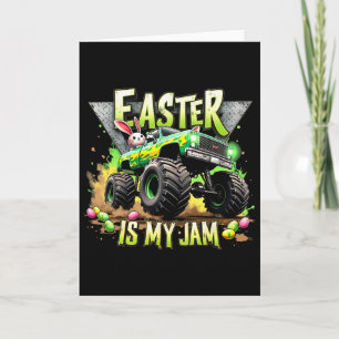 Retro Easter Is My Jam Monster Truck Off-road Fun Card