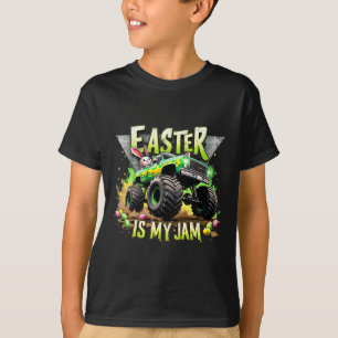 Retro Easter Is My Jam Monster Truck Off-road Fun T-Shirt