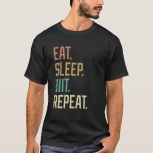 Retro Eat Sleep Hiit Repeat Vintage T-Shirt