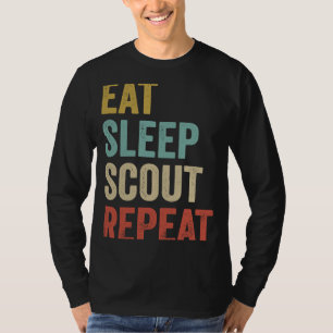 Retro Eat Sleep Scout Boy Scouting Leader T-Shirt