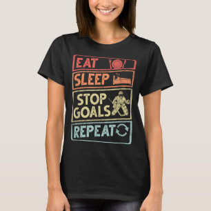 Retro Eat Sleep Stop Goals Repeat Vintage Ice T-Shirt