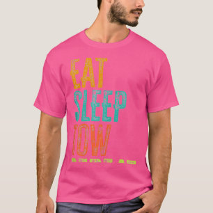 Retro Eat Sleep Tow Repeat Truck Driver Trucker Ye T-Shirt