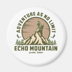 Retro Echo Mountain Hike Sunset T-Shirt Magnet