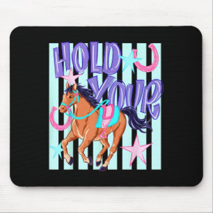 Retro Ed Hold Your Horses Ed Horse Lover Mouse Mat