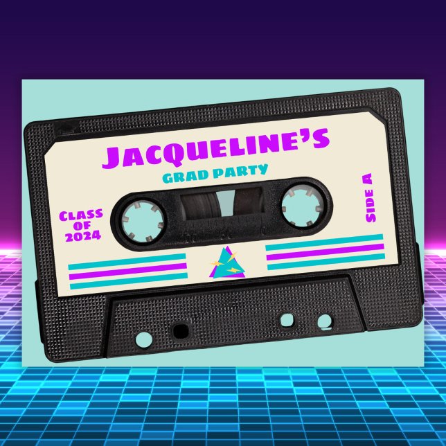 Retro Eighties Mix Tape 2025 Graduation Party Invitation (Creator Uploaded)