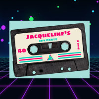 Retro Eighties Music Mix Tape 40th Birthday Party