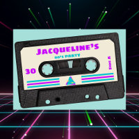 Retro Eighties Purple Mix Tape 30th Birthday Party