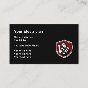 Retro Electrician Theme Business Card