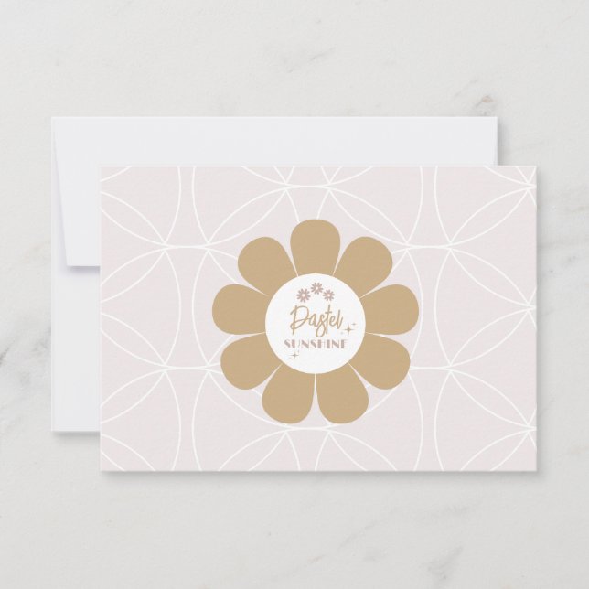 Retro Elegant Blush Pink Business Thank You Card (Front)