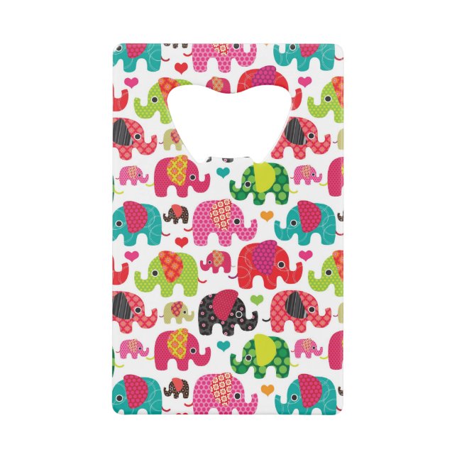 retro elephant kids pattern wallpaper (Front)