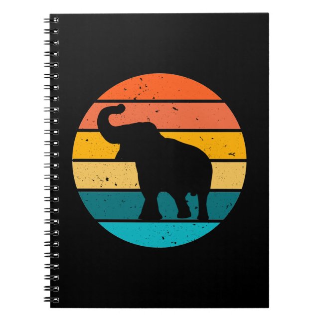 Retro Elephant Notebook (Front)