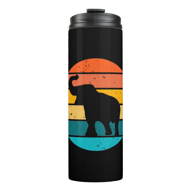 Retro Elephant Thermal Tumbler (Front)