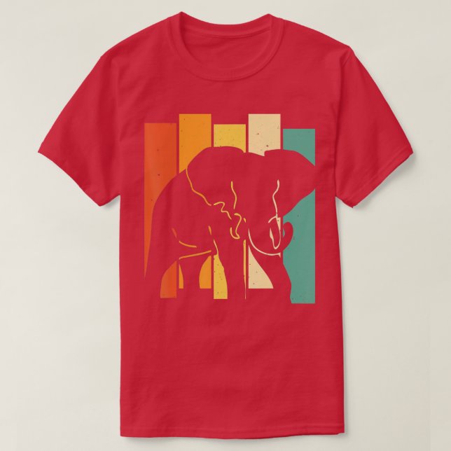 Retro Elephant Wildlife Vintage Africa Elephant T-Shirt (Design Front)