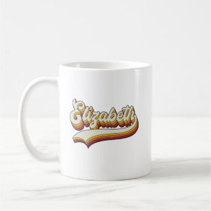 Retro Elizabeth Name 70s Vintage Design Coffee Mug