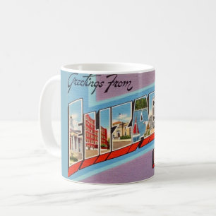  Retro Elizabeth NJ Postcard Coffee Mug