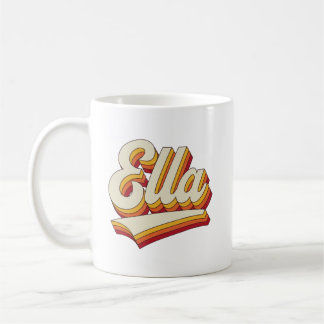 Retro Ella Name 70s Vintage Design Coffee Mug