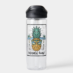 Retro Emerald Coast the artwork is in both sides Water Bottle