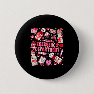 Retro Emergency Department Ed Er Nurse Valentines 6 Cm Round Badge