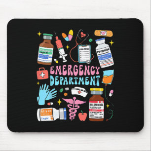 Retro Emergency Department Emergency Room Er Ed Nu Mouse Mat