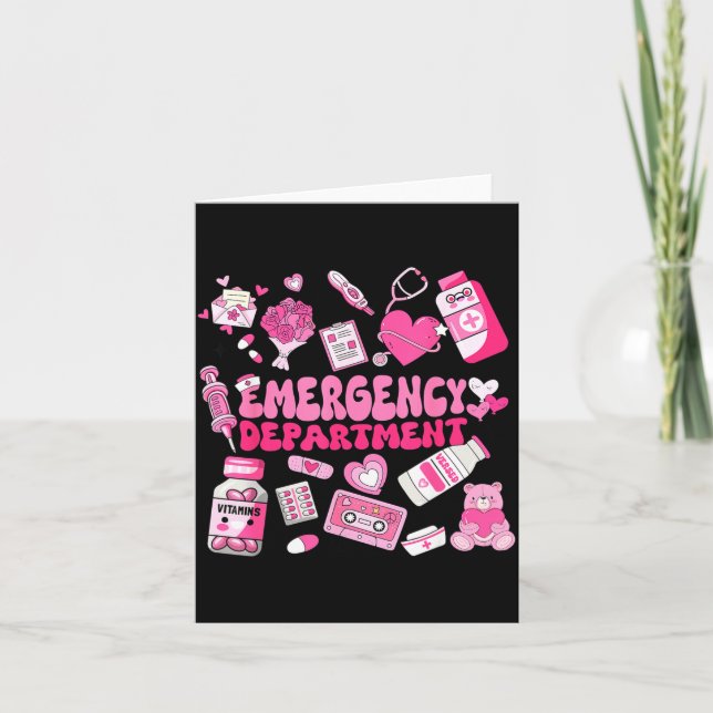 Retro Emergency Department Nk Valentine Er Nurse W Card (Front)