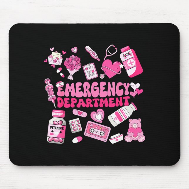 Retro Emergency Department Nk Valentine Er Nurse W Mouse Mat (Front)