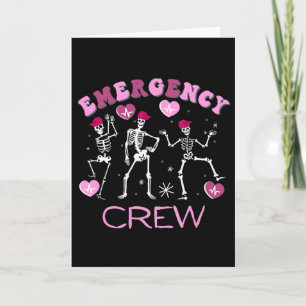 Retro Emergency Department Valentine Skeleton Er E Card