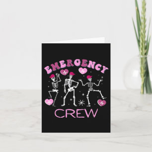 Retro Emergency Department Valentine Skeleton Er E Card