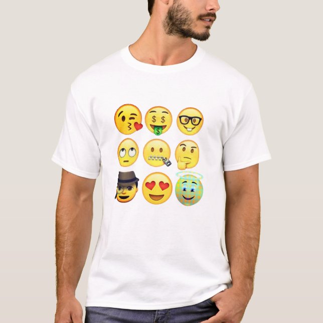 Retro emoji funny shirt-design christmas gift-idea T-Shirt (Front)
