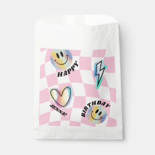 Retro Emoji Smile Birthday For Girls Favour Bags