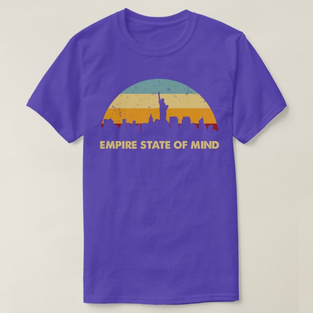 Retro Empire State Of Mind New York City T-Shirt (Design Front)