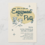 Retro Engagement Party Invitations<br><div class="desc">Engagement party invitations with a fun retro style design.</div>