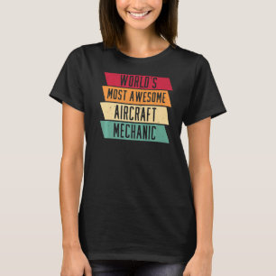 Retro Engineer Technician Vintage Aircraft Mechan T-Shirt