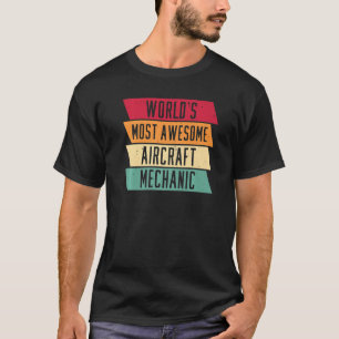 Retro Engineer Technician Vintage Aircraft Mechan T-Shirt
