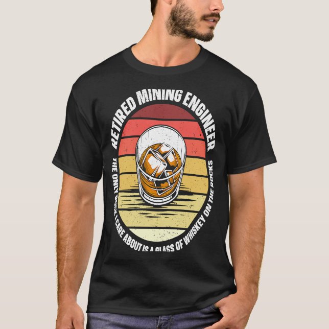 Retro Engineering Whiskey Aerospace Vintage Mining T-Shirt (Front)