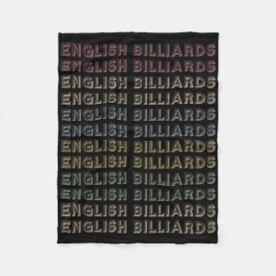 Retro English Billiards Repetitive  Fleece Blanket