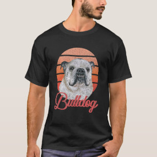 Retro English Bulldog Cute Dog Owner Men Women T-Shirt