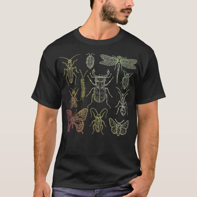 Retro Entomologist Insect Collector Beetle Bug T-Shirt (Front)