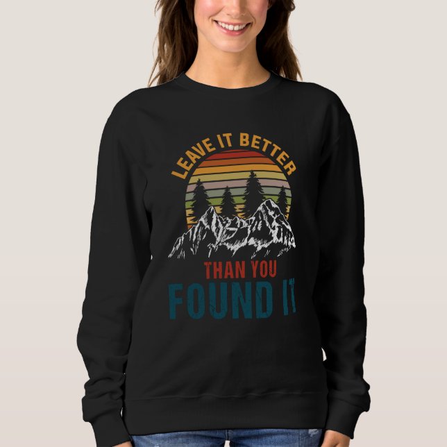 Retro Environmentalist Statement Awareness Camper Sweatshirt (Front)