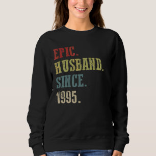 Retro Epic Husband Since 1995 27th Wedding Aniver Sweatshirt