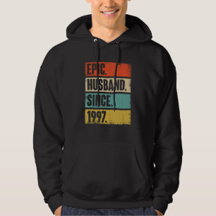Retro Epic Husband Since 1997 25th Wedding Anivers Hoodie