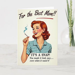 Retro Era Moms Day Card