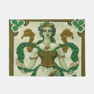 Retro - Erin Go Braugh. St. Patricks Day Greetings Doormat