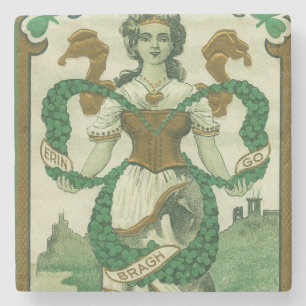 Retro - Erin Go Braugh. St. Patricks Day Greetings Stone Coaster