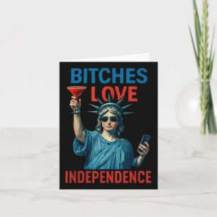 Retro Es Love Independence Funny 4th Of July _2 Card